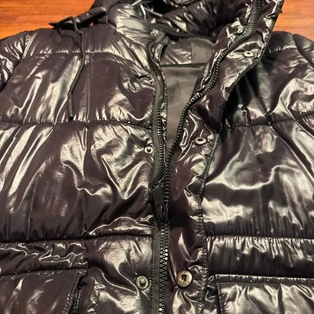 Forever 21 High-Shine Hooded Puffer Jacket Coat with hood XL